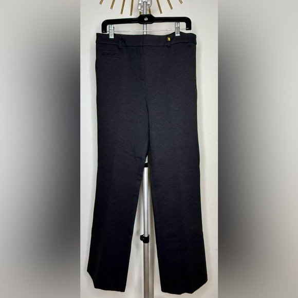 Anne Klein Dark Gray career work pants fully lined with pockets creased size 12 - Picture 2 of 9